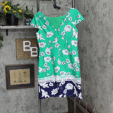 Eliza J Womens Woven Crochet Lined A-Line Dress 1666901ba107b2 Green / Blue 10