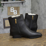INC International Concepts Low Heel Side Zip Ankle Booties Black Beauty 6M