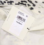 Calvin Klein Womens Printed Chiffon Faux-Wrap Cap-Sleeve Top Light Gray Print M