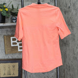 Isaac Mizrahi Live! Essentials Womens Knit Shirt Blouse Top Coral Pink M
