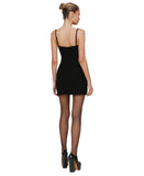 Avec Les Filles Sweetheart Bow Trim Sleeveless Mini Dress Black / Pink 8