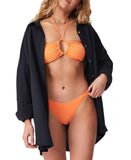 Cotton On Cotton Swing Beach Shirt Cover-Up Womens Swim Washed Black S