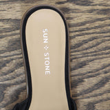 Sun + Stone Womens Charlottee Wedge Sandals 10012598300 Black 10M