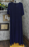 Women With Control Womens Solid Knit Maxi Dress A375406 Navy Blue S
