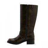 Wild Fable Womens Rebel Tall Moto Buckle Boots 90366583 Brown 9.5M