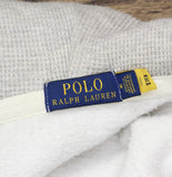 Polo Ralph Lauren Full Zip Fleece Lined Drawstring Hoodie Jacket Gray M