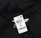 And Now This Womens Side Ties Button Up Shirt Poplin Ruched Dress Black XL