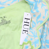 Hue Womens Ornate Floral Notched Collar Pajama Set Tropical Blue Green 1X