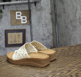 Baretraps Womens Flora Slide Slip On Sandals BT31203 White 6M