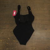 Vince Camuto Womens Textured Scoop Neck Ring One Piece Swimsuit V1L099 Black 4