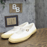 Universal Thread Jute Elastic Strap Mary Jane Ballet Flats White / Brown 9.5M