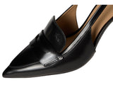Lauren Ralph Lauren Khloe Leather Slingback Loafer Pump 802982850001 Black 8.5M