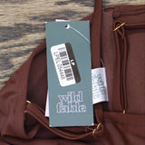 Wild Fable Women's Lace-Up Longline Bikini Top W926WZ Brown L