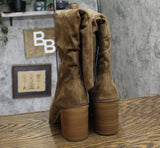 Universal Thread Womens Faux Suede Junie Tall Boots 90975015 Taupe Brown 8.5M
