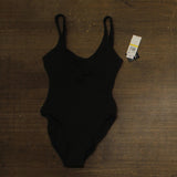 Salt + Cove Ribbed Scrunch One-Piece Swimsuit SC251007BO Black M