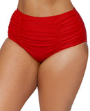 Raisins Womens Curve Plus Size Costa Bikini Bottom L840061 Red 16W