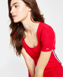Tommy Jeans Womnes Knit Square-Neck Ribbed Dress T2FD0BGE