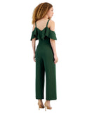RACHEL by  Rachel Roy Womens Greener Off the Shoulder Ruffle Jumpsuit Green XS