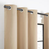 Eclipse Thermal Blackout Grommet Curtains (2 Panels) Beige Brown 42 in x 54 in