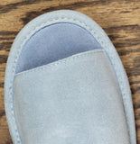 Bearpaw Platform Suede Faux Leather Open Toe Slide Sandals Tourmaline Blue 8M