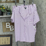 INC International Concepts Chain-Print Woven Pajama Set Geo Ring Purple 2XL