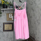 Old Navy Womens Knit Cross Back Spaghetti Strap Knit Dress Pink 3X