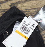 Salt + Cove Juniors Rib Scrunch Scoop-Neck Bikini Swim Top SC251005BT Black S