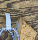 Style & Co. Womens Mulan Wedge Sandals Cork MULANPU Blue Myth 8M
