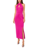 CeCe Womens Halter Maxi Dress DC93110092Z Fuchsia Pink 8