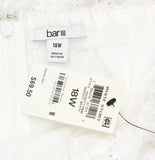 Bar III Strapless Ruffled Eyelet Belted Romper 100150774WM White 18W