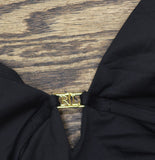 Lauren Ralph Lauren Womens Beach Club Solid Twist Underwire Swimsuit Black 12