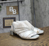 Lifestride Womens Joy Strappy Heeled Sandal I2934S1 Silver Brown 10M