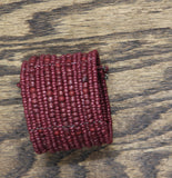 Fashion Elastic Open Cuff Seed Beaded Bracelet Maroon Red