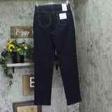 Gloria Vanderbilt Classic High-Rise Tapered Jeans Rinse Noir Blue 8 Long