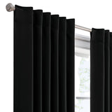 Eclipse Light-Filtering Rod Pocket Set of 2 Curtain Panel Black 52" x 108"