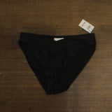 Bar III Womens V-Waist High-Leg Bikini Swim Bottom MBRS24541 Black L