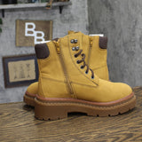 Wild Fable Womens Lace Up Faux Suede Combat Boots Tan Brown 7M