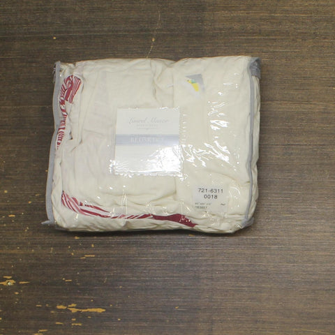 Laurel Manor Toile Garden Cotton Bedskirt 7216311 Ivory Red Multi Queen