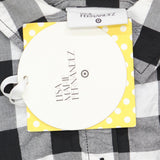 Private Label Women's Plus Size Gingham Button-Front Shirtdress Black / White 1X