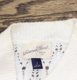 Universal Thread Womens Sleeveless Crewneck Crocheted Sweater Vest Cream White S