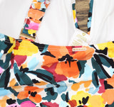 Anne Cole Gradient High Neck One-Piece Swimsuit Gradient Floral Red Blue 10