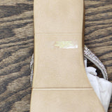 Bella Vita Women's Ona-Italy Sparkle Slide Flat Sandal Silver Metallic Gray 6M