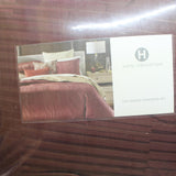 Hotel Collection Metallic Strie 3-Piece Comforter Set Bordeaux Red Full / Queen