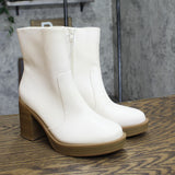 Universal Thread Jenna Platform Boots with Memory Foam Insole Off White 6M