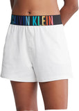 Calvin Klein Womens Intense Power Pride Lounge Sleep Shorts White Multi XL