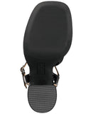 Wild Pair Womens Laviniaa Platform Sandals 10020641100 Black Smooth 6M