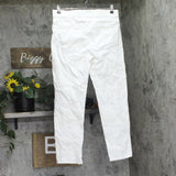 Karen Scott Womens Pull-On Denim Pants 100140895MS White M