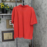 Tommy Bahama Mens Embroidered Pique Contrast Stitch Polo Shirt Red XL