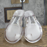 Inc International Concepts Women's Gianolo Jelly Sandals Crystal White 8M