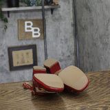 A New Day Square Toe Mary Jane Block Heel Slingback 94305217 Red 6M